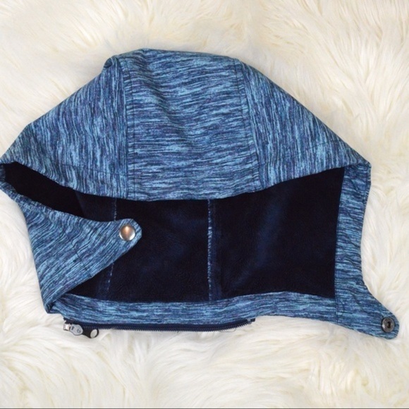 Free Country Faux Fur Lined Softshell Jacket, Blue Space Dye Print, Small - Picture 13 of 16